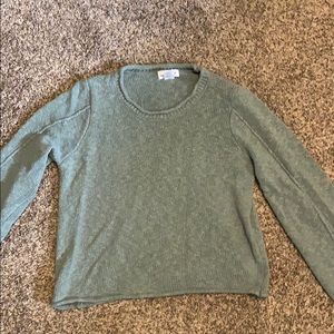 Green Cropped Sweater